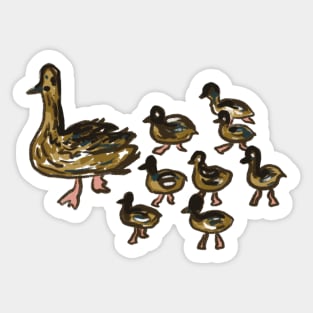 Mother duck Sticker